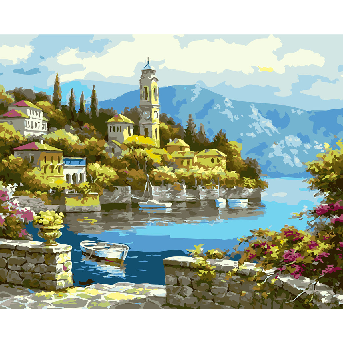 Canvas Paint By Number Kit Digital Oil Painting DIY Lukisan 40 x 50 Seri B