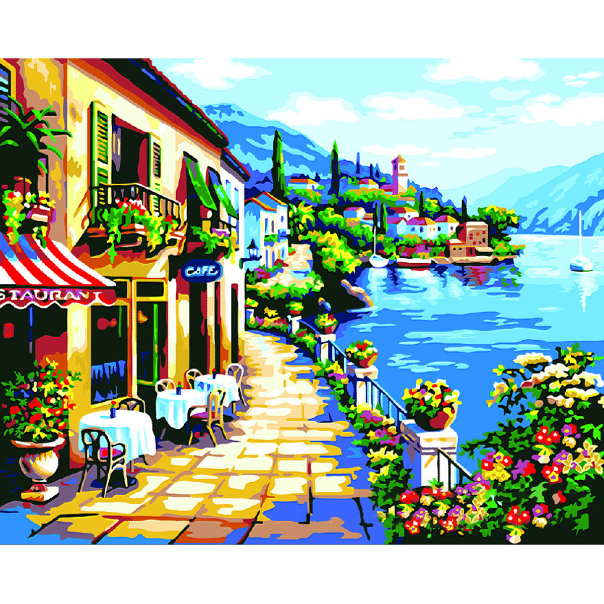 Canvas Paint By Number Kit Digital Oil Painting DIY Lukisan 40 x 50 Seri B