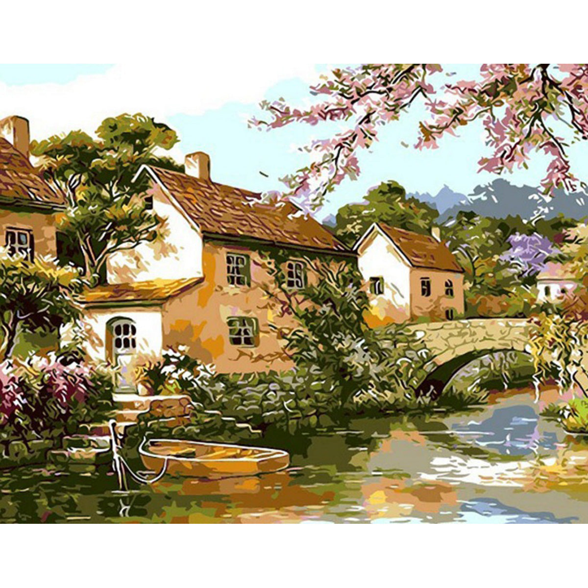 Canvas Paint By Number Kit Digital Oil Painting DIY Lukisan 40 x 50 Seri B