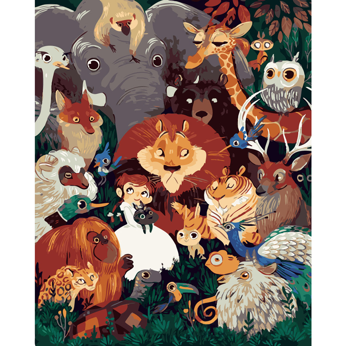 Canvas Paint By Number Kit Digital Oil Painting DIY Lukisan 40 x 50 Seri B