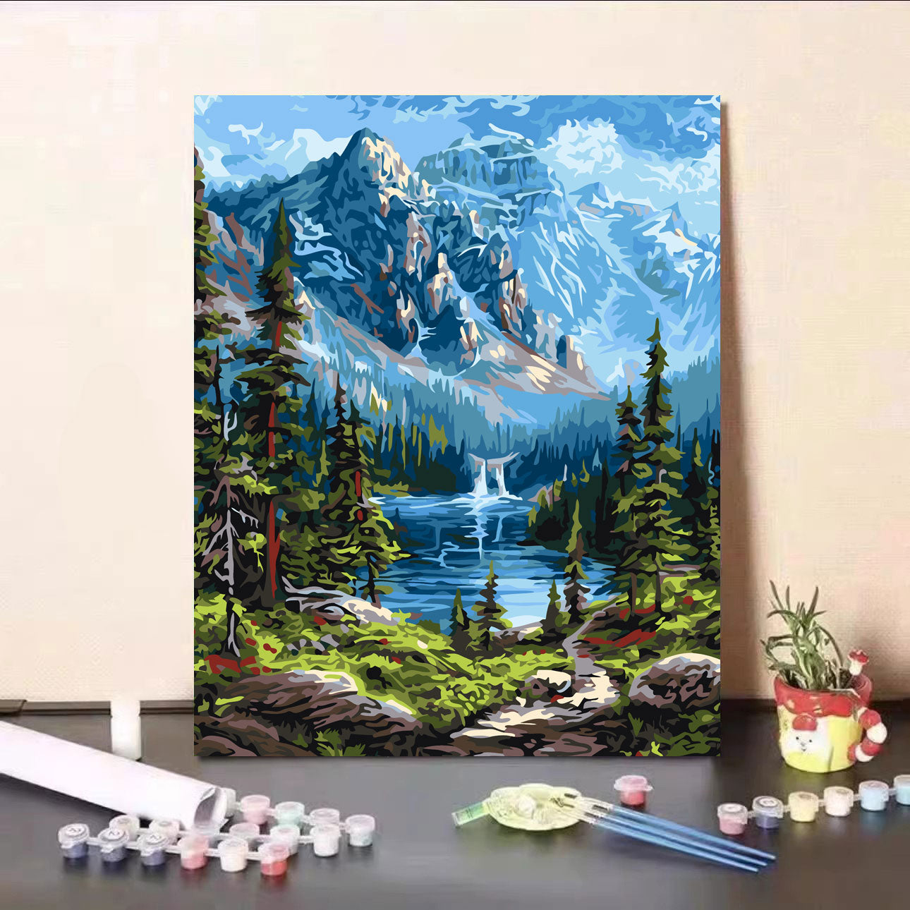 Canvas Paint By Number Kit Digital Oil Painting DIY Lukisan 40 x 50 Seri R