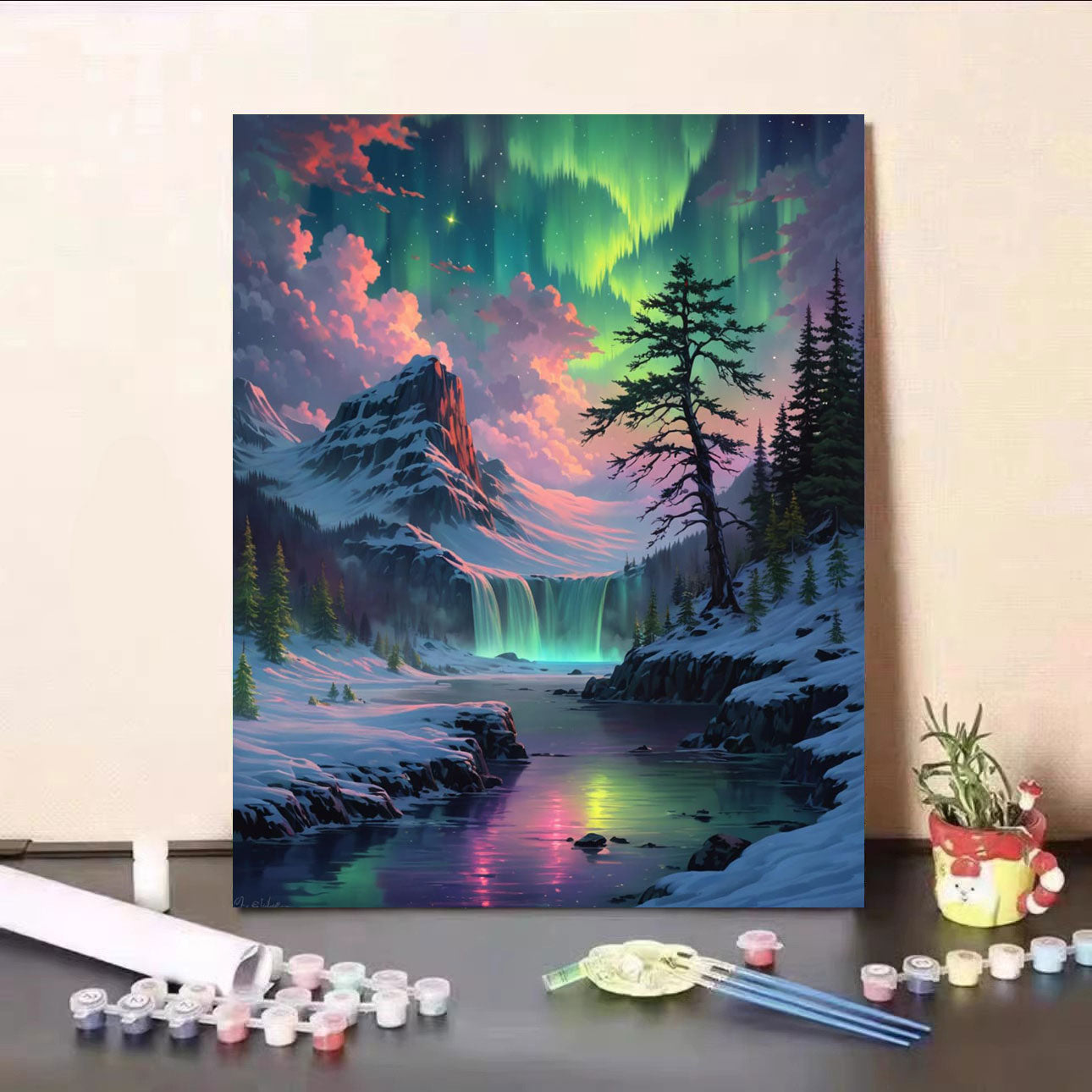 Canvas Paint By Number Kit Digital Oil Painting DIY Lukisan 40 x 50 Seri R