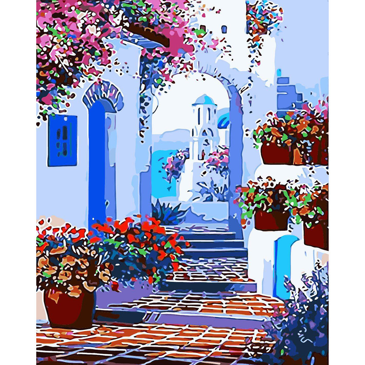 Canvas Paint By Number Kit Digital Oil Painting DIY Lukisan 40 x 50 Seri B