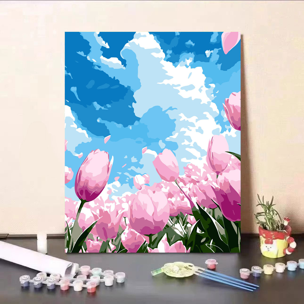 Canvas Paint By Number Kit Digital Oil Painting DIY Lukisan 40 x 50 Seri R