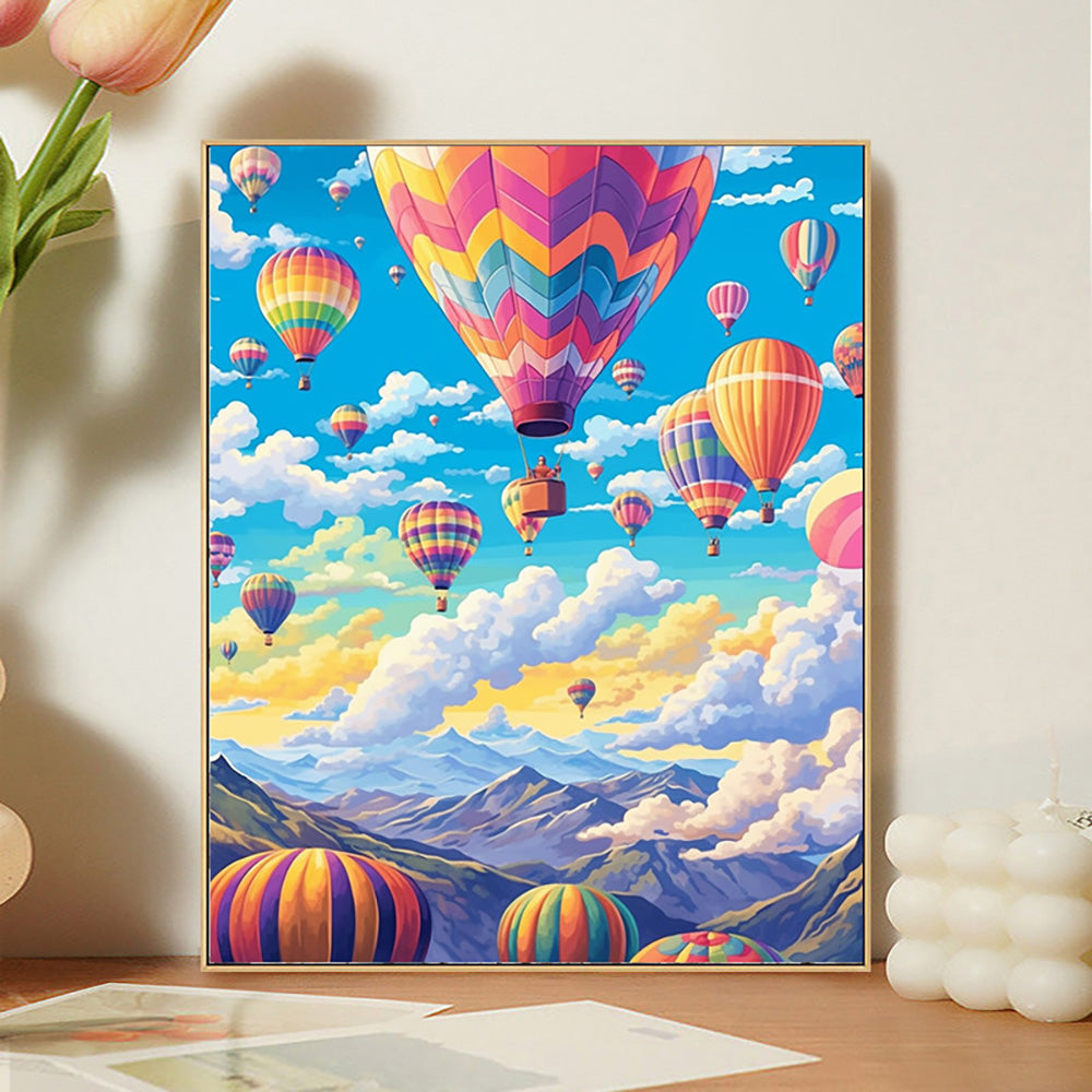 Canvas Paint By Number Kit Digital Oil Painting DIY Lukisan 40 x 50 Seri C