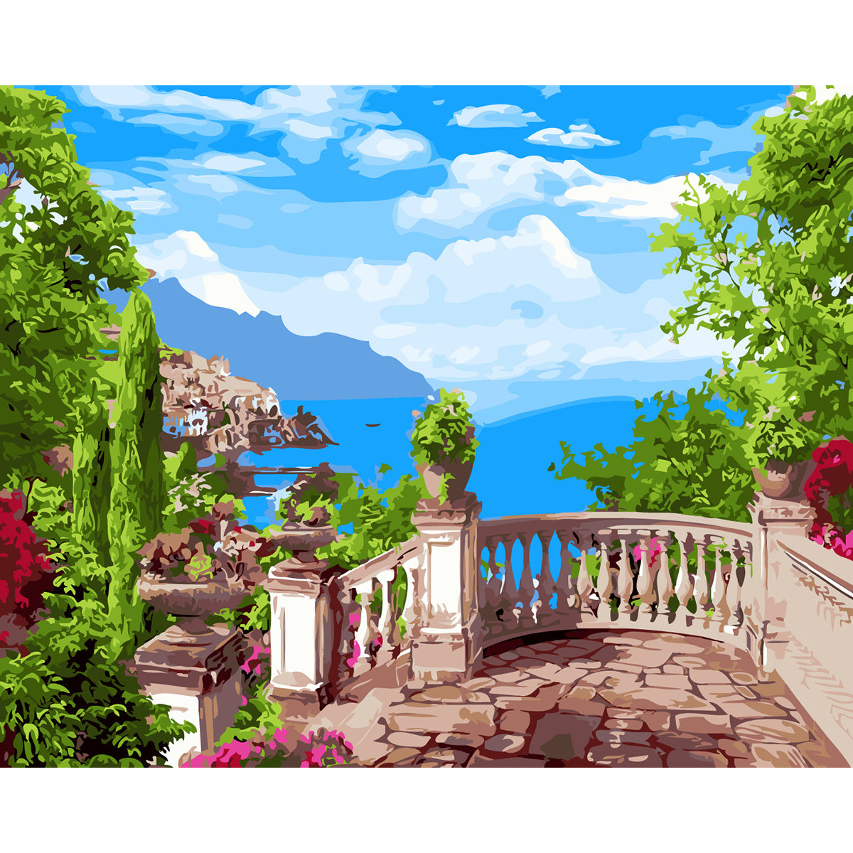 Canvas Paint By Number Kit Digital Oil Painting DIY Lukisan 40 x 50 Seri C