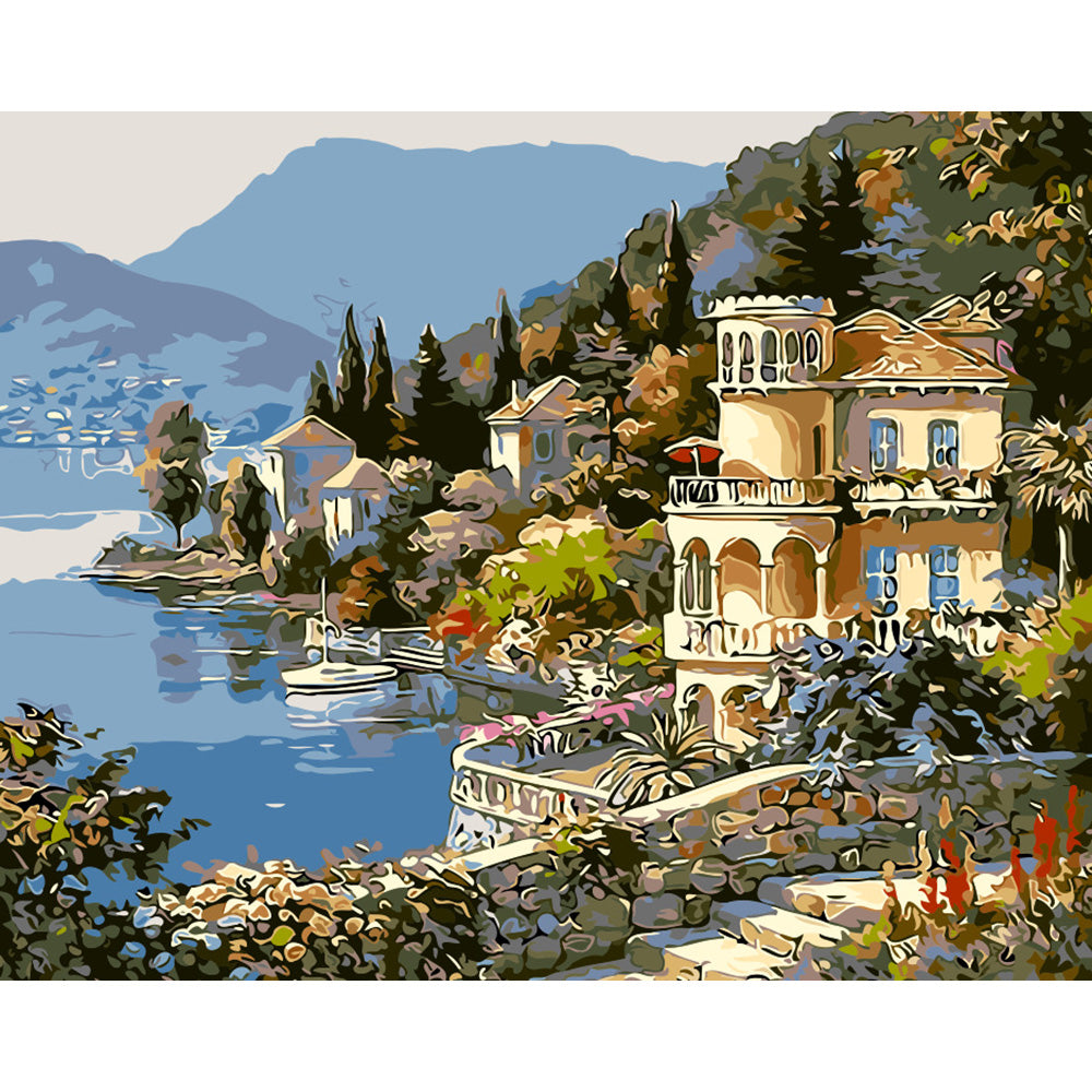 Canvas Paint By Number Kit Digital Oil Painting DIY Lukisan 40 x 50 Seri C