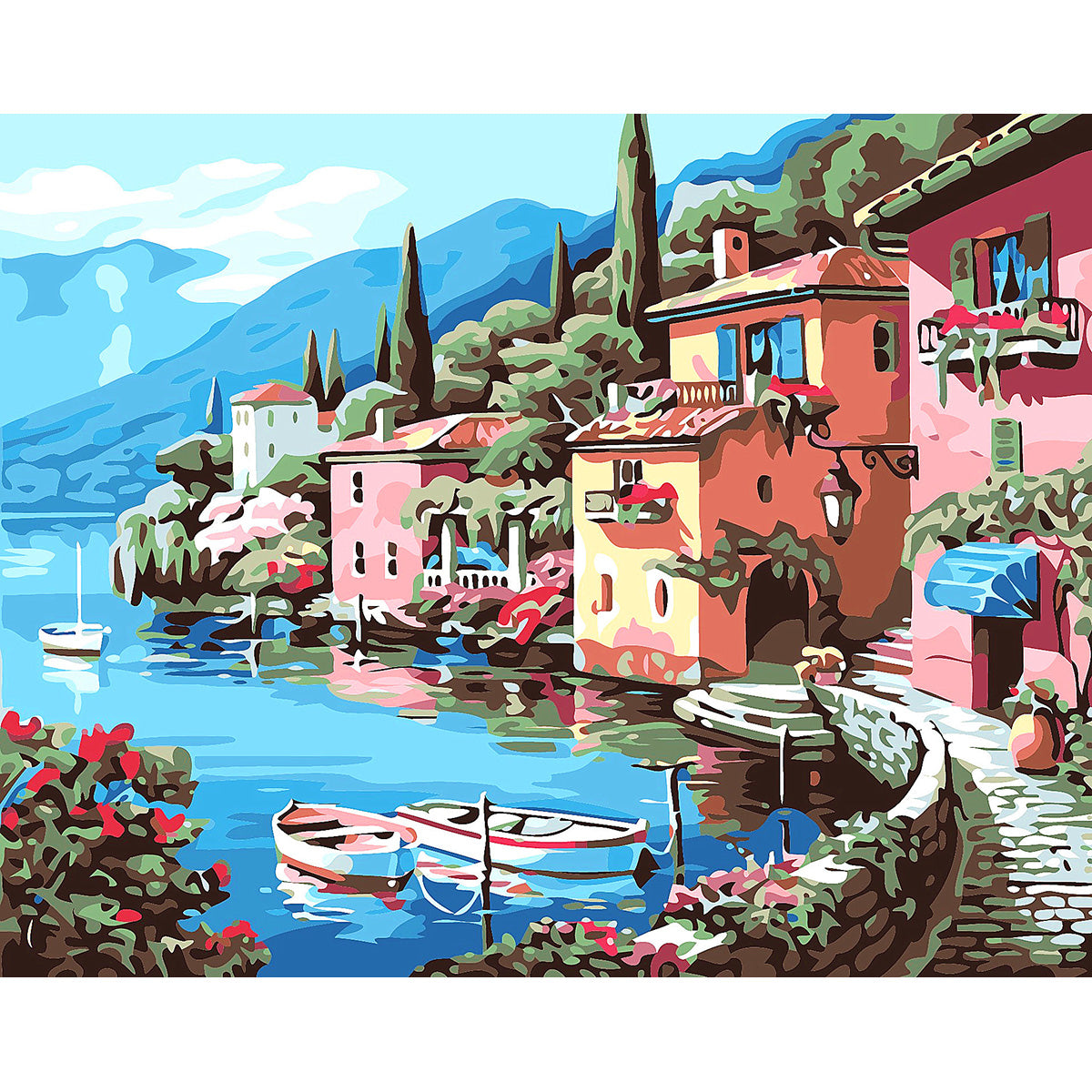 Canvas Paint By Number Kit Digital Oil Painting DIY Lukisan 40 x 50 Seri C