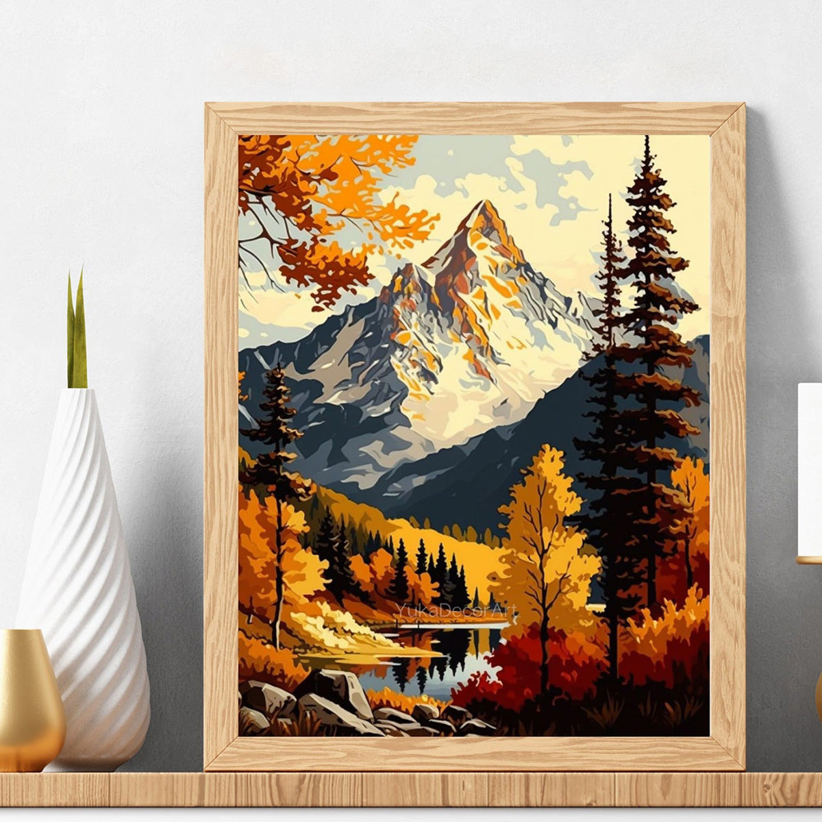 Canvas Paint By Number Kit Digital Oil Painting DIY Lukisan 40 x 50 Seri C