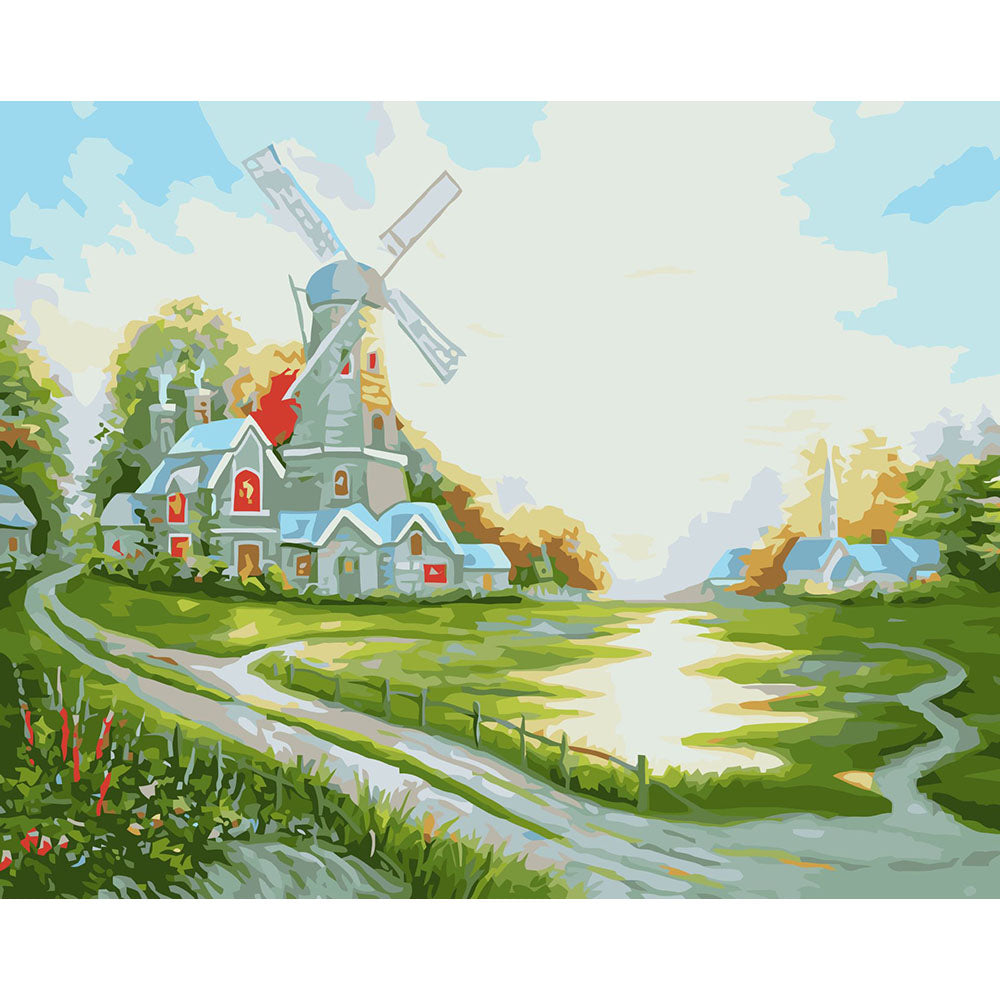 Canvas Paint By Number Kit Digital Oil Painting DIY Lukisan 40 x 50 Seri E