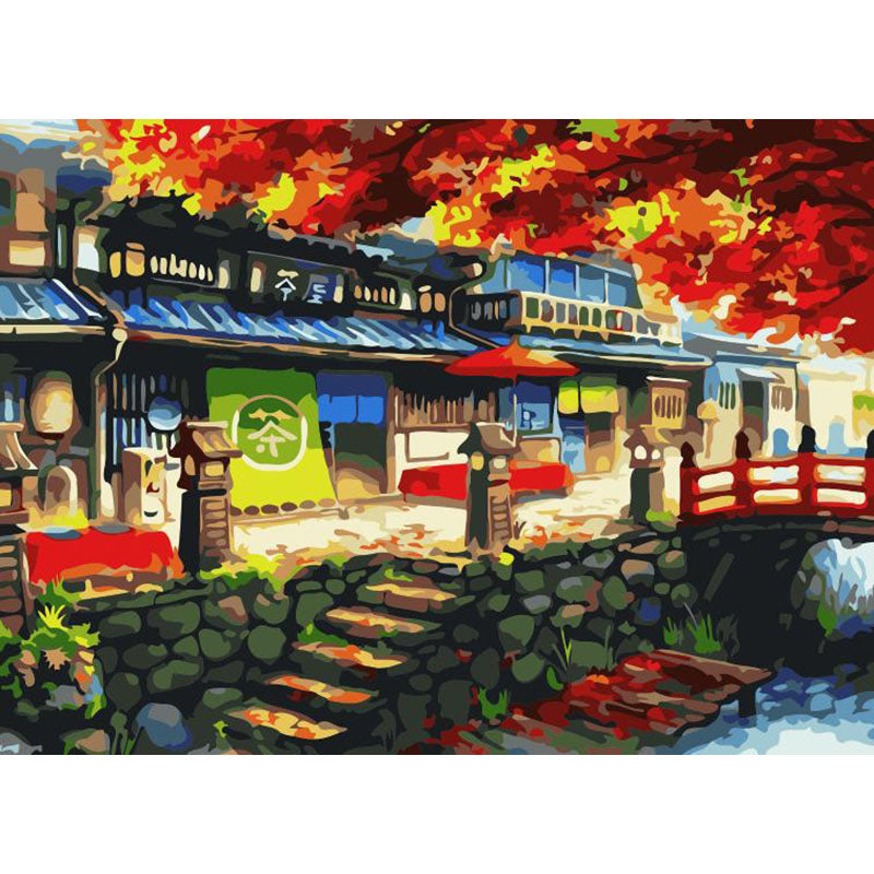 Canvas Paint By Number Kit Digital Oil Painting DIY Lukisan 40 x 50 Seri E