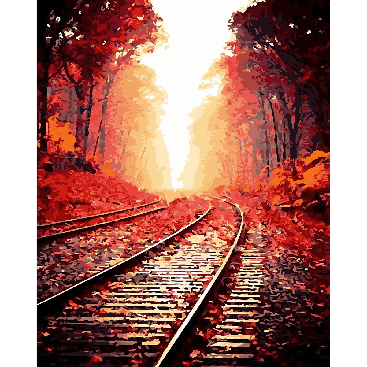 Canvas Paint By Number Kit Digital Oil Painting DIY Lukisan 40 x 50 Seri H