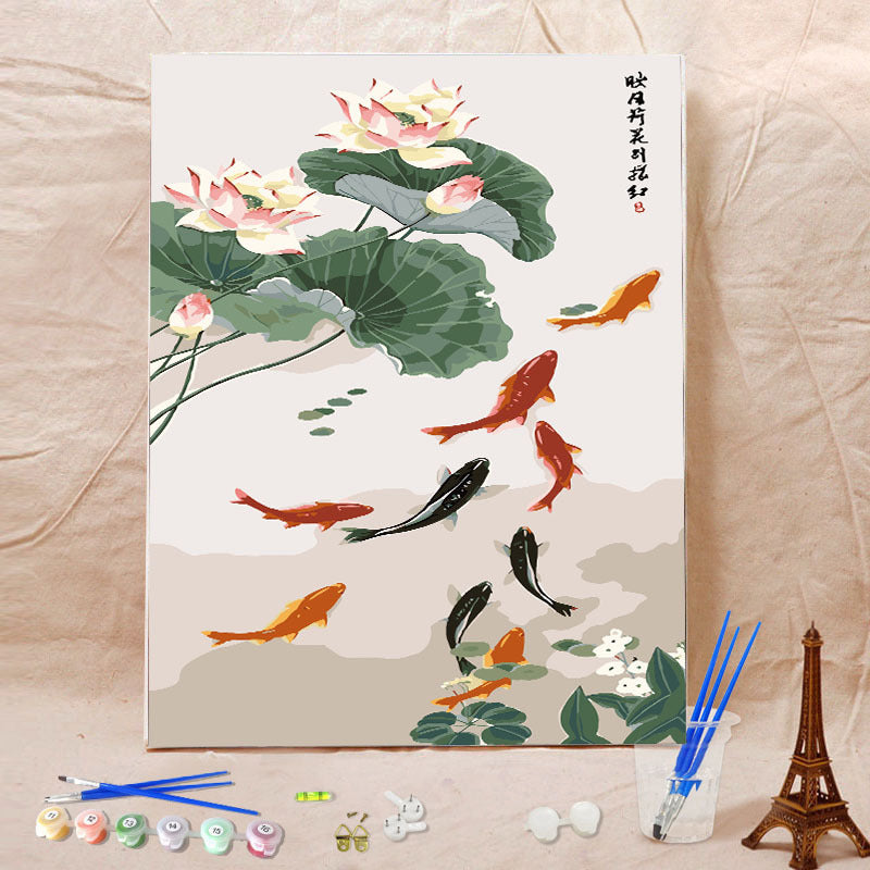 Canvas Paint By Number Kit Digital Oil Painting DIY Lukisan 40 x 50 Seri B