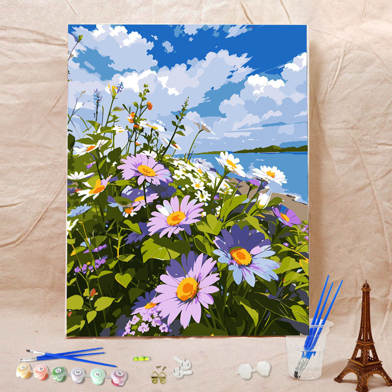 Canvas Paint By Number Kit Digital Oil Painting DIY Lukisan 40 x 50 Seri B