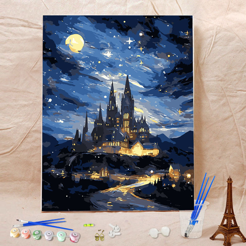 Canvas Paint By Number Kit Digital Oil Painting DIY Lukisan 40 x 50 Seri B