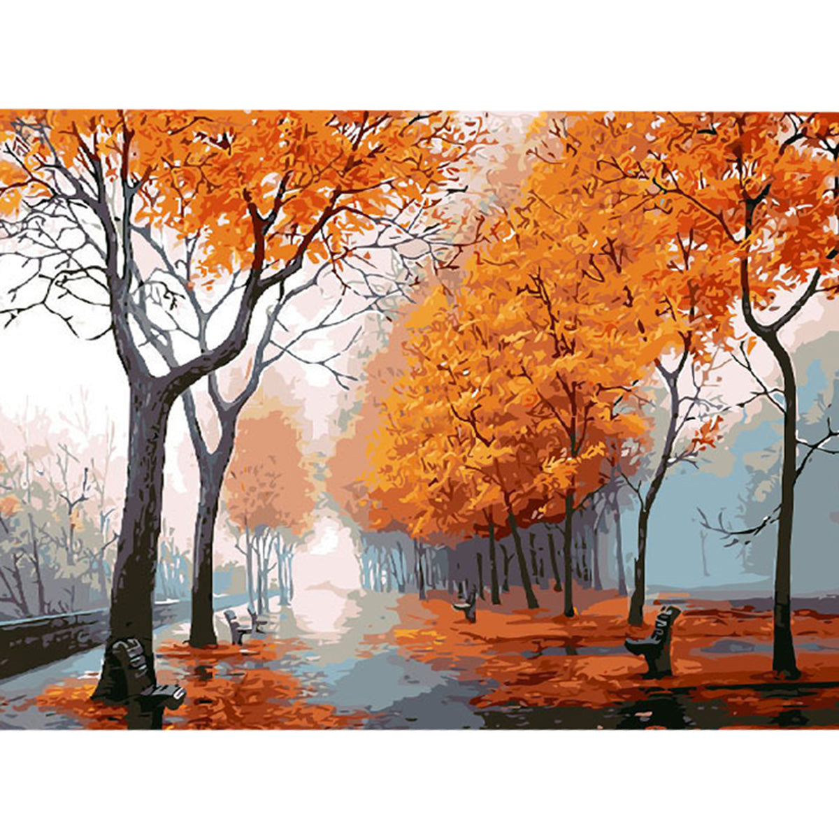 Canvas Paint By Number Kit Digital Oil Painting DIY Lukisan 40 x 50 Seri B