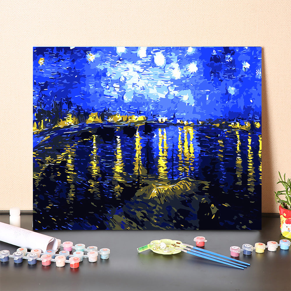 Canvas Paint By Number Kit Digital Oil Painting DIY Lukisan 40 x 50 Seri P