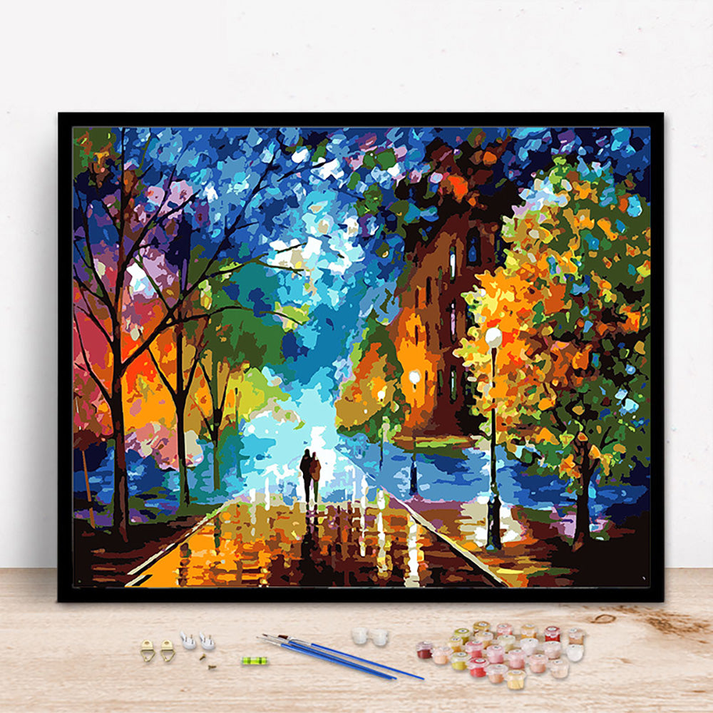 Canvas Paint By Number Kit Digital Oil Painting DIY Lukisan 40 x 50 Seri P