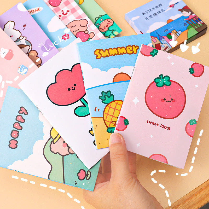 Buku Notes Bergaris Kecil Memo Catatan Mini Gambar Kartun Lucu DCA0453