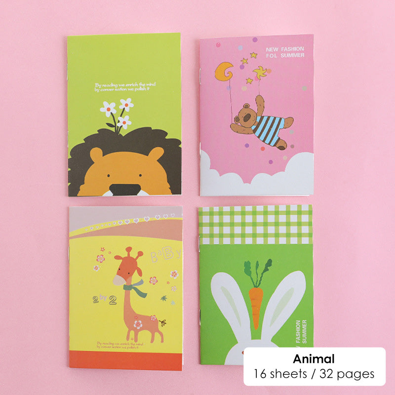Buku Notes Bergaris Kecil Memo Catatan Mini Gambar Kartun Lucu DCA0453