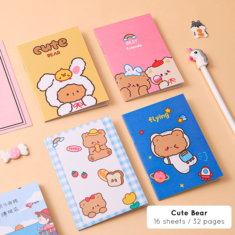 Buku Notes Bergaris Kecil Memo Catatan Mini Gambar Kartun Lucu DCA0453