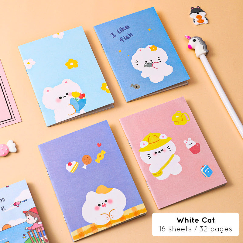 Buku Notes Bergaris Kecil Memo Catatan Mini Gambar Kartun Lucu DCA0453