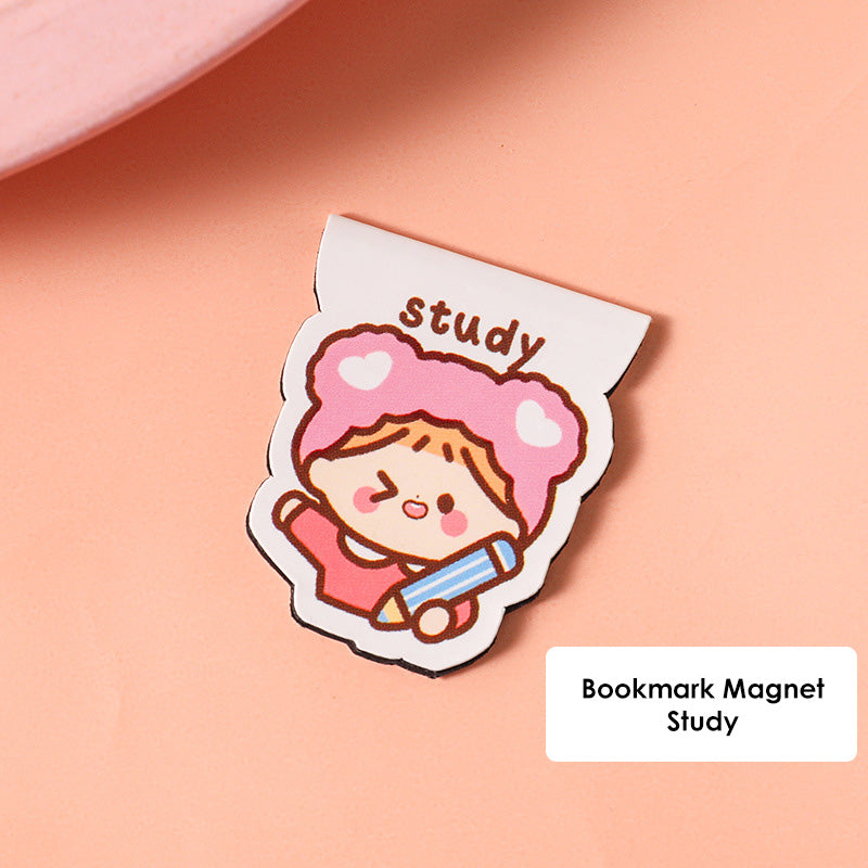 Pembatas Buku Capybara Magnet Karakter Kartun Bookmark Magnetic