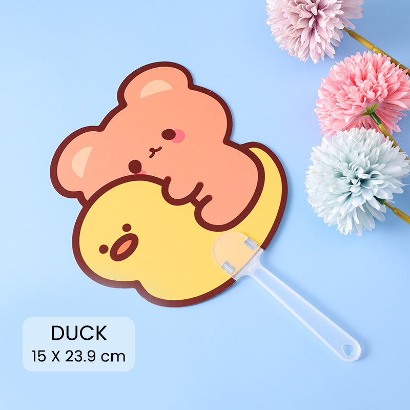 Kipas Tangan Karakter Kartun Lucu Hand Fan Cute Capybara Panda Animal Cartoon