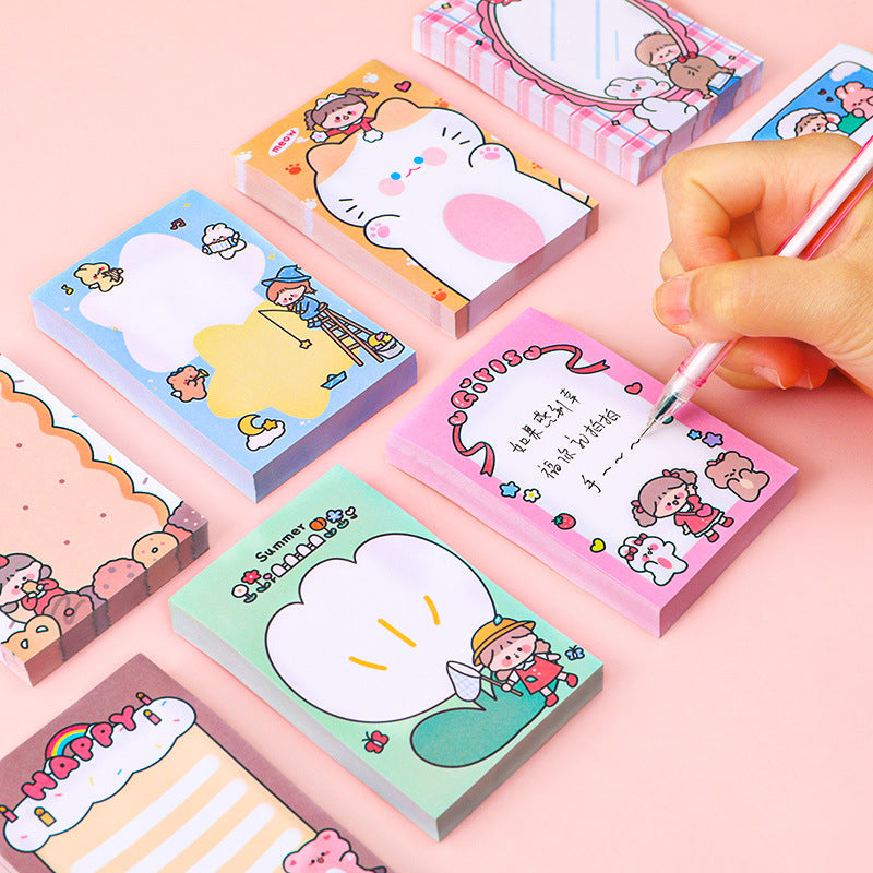 Sticky Notes Catatan Kecil Memo Pad Anak Sekolah Karakter Lucu 80 Lembar DCA0684