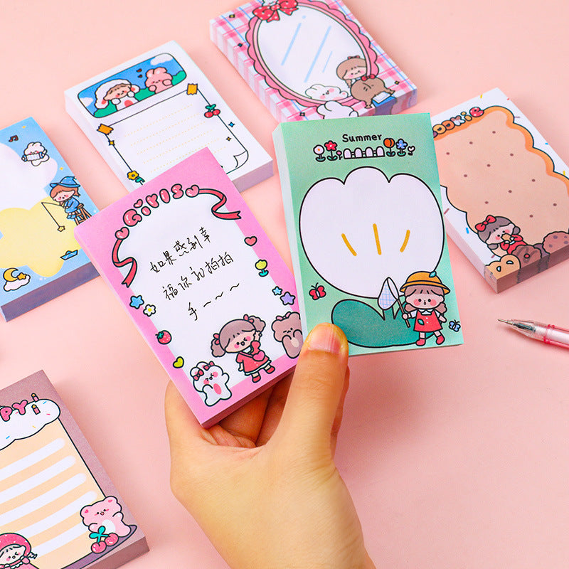 Sticky Notes Catatan Kecil Memo Pad Anak Sekolah Karakter Lucu 80 Lembar DCA0684