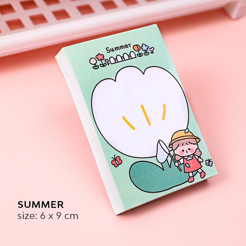 Sticky Notes Catatan Kecil Memo Pad Anak Sekolah Karakter Lucu 80 Lembar DCA0684