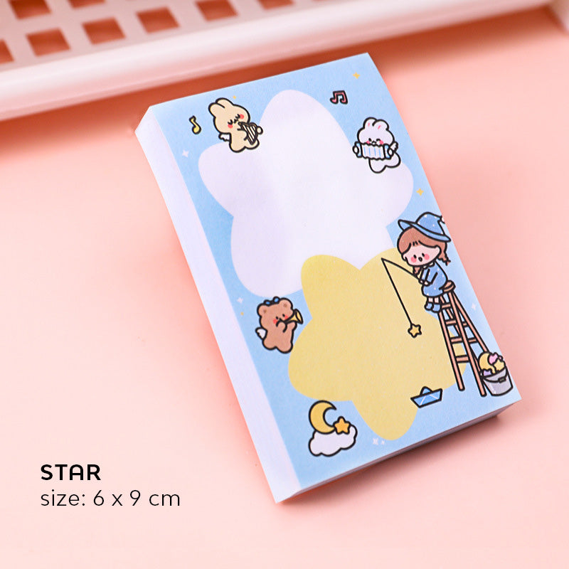 Sticky Notes Catatan Kecil Memo Pad Anak Sekolah Karakter Lucu 80 Lembar DCA0684