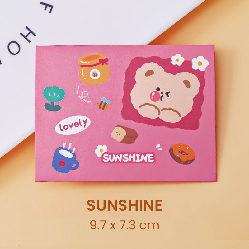 Kartu Ucapan Mini Lipat Greeting Card Karakter Lucu