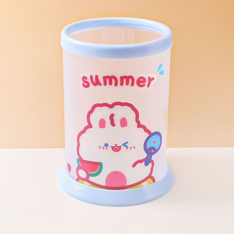 Tempat Pensil Tabung Motif Karakter Lucu Kotak Make Up Desk Organizer DCA0790