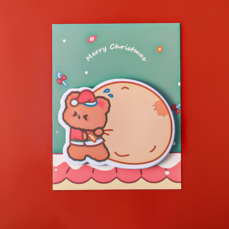 Sticky Notes Catatan Kecil Mini Memo Pad Lucu Motif Natal Karakter Santa Lucu DCA0899