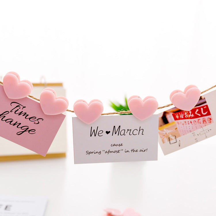 Paper Clip Transparant Heart Love Hati Klip Transparan Penjepit Kertas Folder