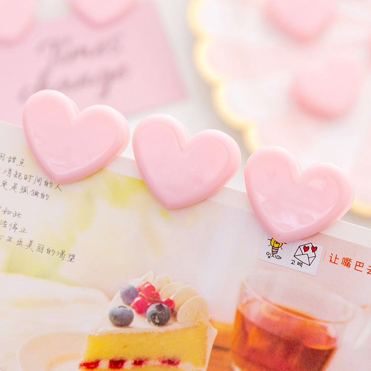 Paper Clip Transparant Heart Love Hati Klip Transparan Penjepit Kertas Folder
