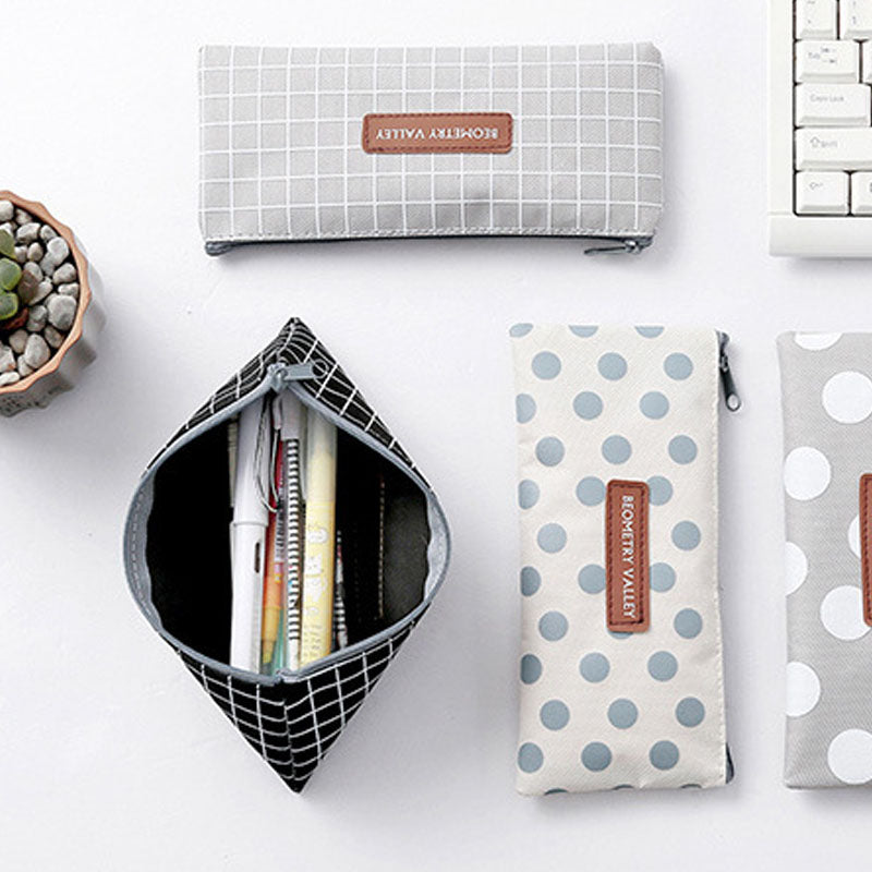 Tempat Pensil Geometric Valley Pencil Case Dompet Kosmetik HP Kacamata DCA1580