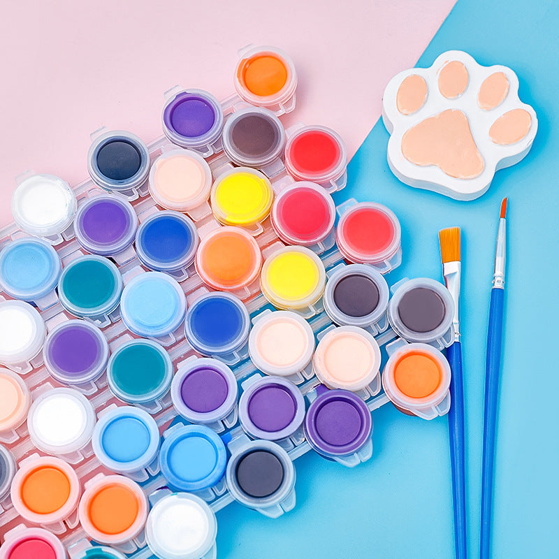 Cat Akrilik Set Acrylic Paint Kit 8 Warna dan 1 Kuas Seni Lukis Hobby DCA1763