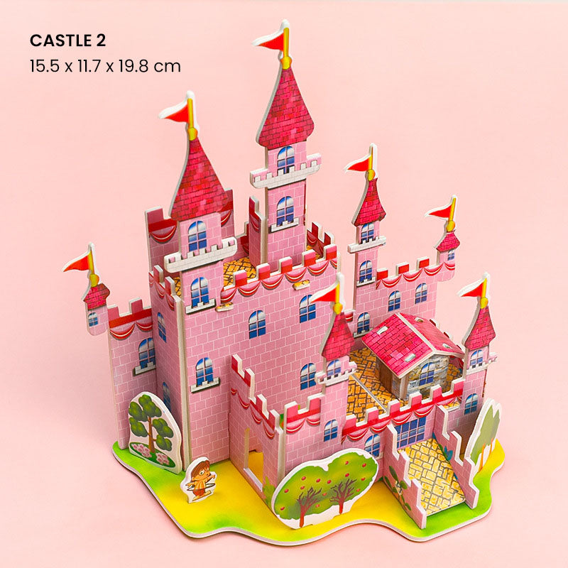 Puzzle DIY 3D Castle Farm Zoo Foam Mainan Edukasi Anak