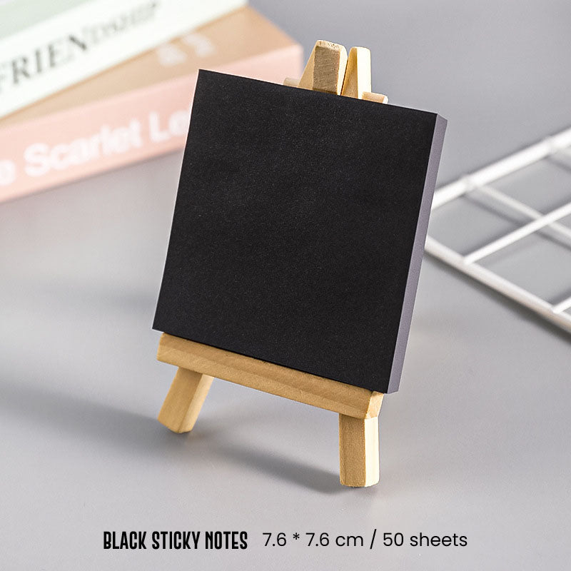 Black Sticky Notes Hitam Polos Catatan Memo Kecil DCA1970
