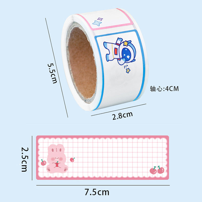 Stiker Label Nama Kosong Isolasi Sticker Name Tape Kartun Lucu Anti Air