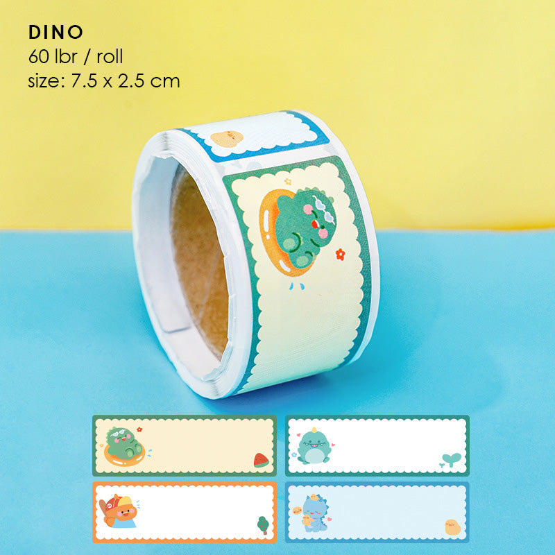 Stiker Label Nama Kosong Isolasi Sticker Name Tape Kartun Lucu Anti Air