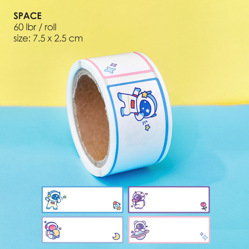 Stiker Label Nama Kosong Isolasi Sticker Name Tape Kartun Lucu Anti Air