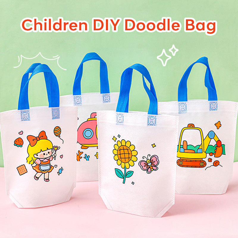 DIY Painting Bag Mewarnai Tas Spunbond Coloring Tote Bag Kerajinan Tangan Anak DCA2039
