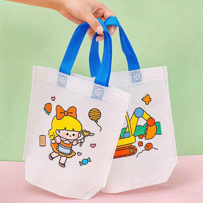 DIY Painting Bag Mewarnai Tas Spunbond Coloring Tote Bag Kerajinan Tangan Anak DCA2039