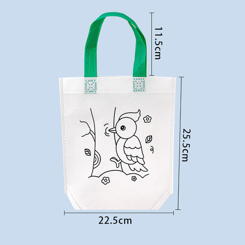 DIY Painting Bag Mewarnai Tas Spunbond Coloring Tote Bag Kerajinan Tangan Anak DCA2039