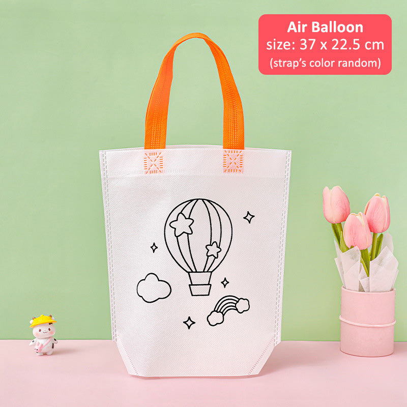 DIY Painting Bag Mewarnai Tas Spunbond Coloring Tote Bag Kerajinan Tangan Anak DCA2039