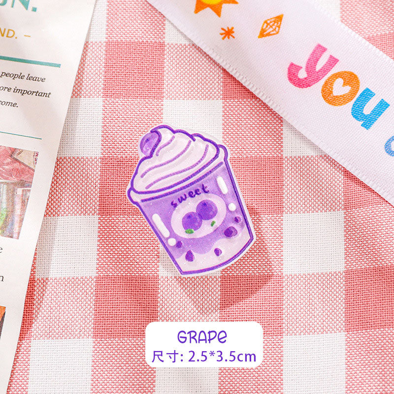 Paper Clip Akrilik Motif Botol Minum Lucu Penjepit Kertas Catatan Sekolah Kantor