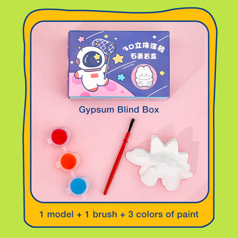 DIY Gypsum Painting Blind Box Set Mainan Edukasi Anak Alat Lukis Patung Kreativitas Karakter Lucu DCA2043